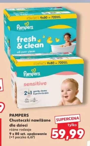 Chusteczki nawilżane dla dzieci Pampers 9-pak