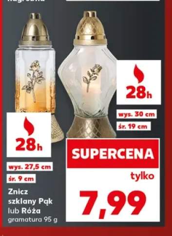 Znicz szklany Pąk +1 wariant