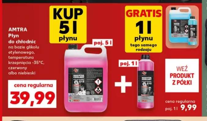 Płyn do chłodnic czerwony Amtra +1 wariant