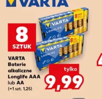 Baterie alkaliczne Longlife Aaa Varta +1 wariant