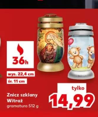 Znicz szklany Witraż Bolsius