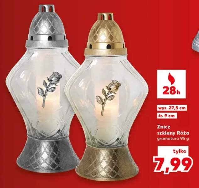 Znicz szklany Róża