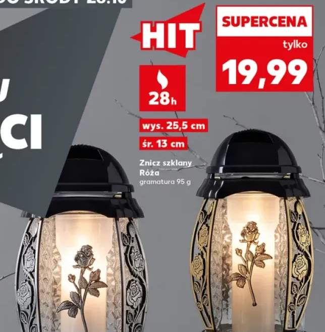 Znicz szklany Róża