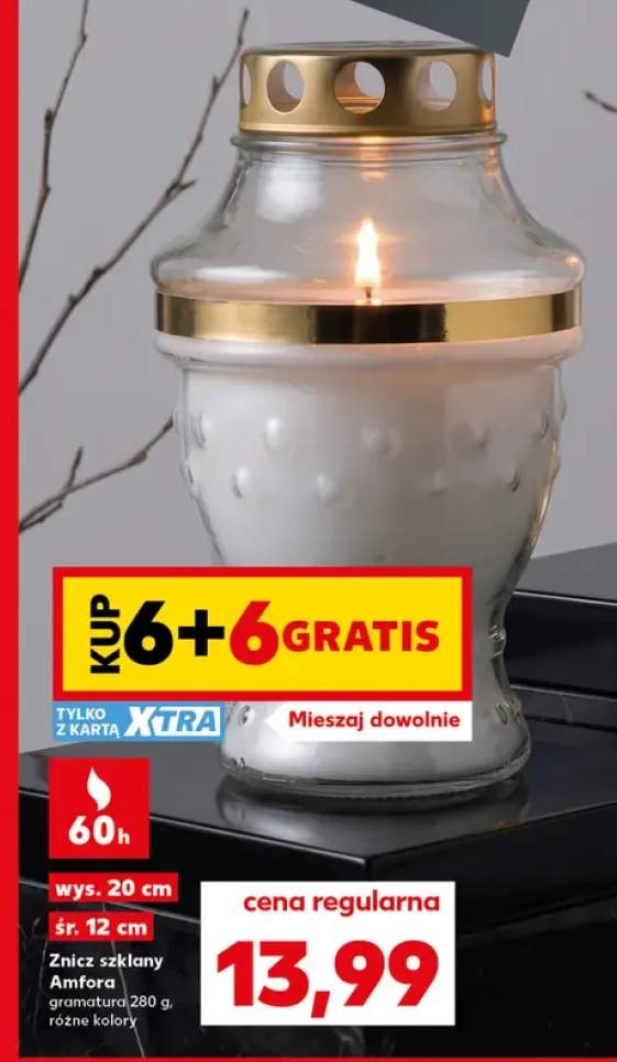 Znicz szklany Amfora