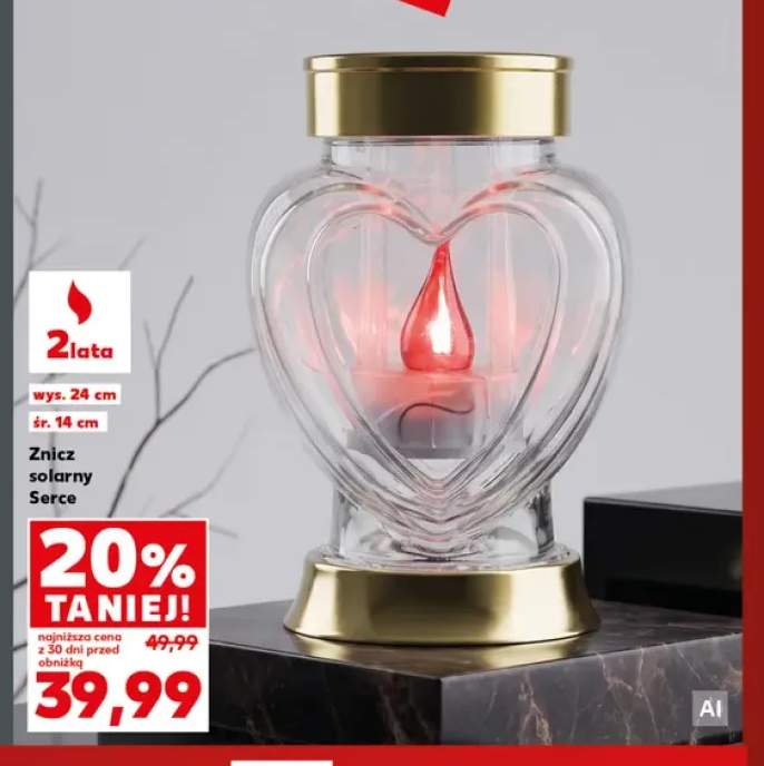 Znicz solarny Serce