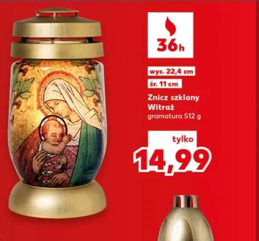 Znicz szklany Witraż