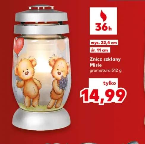 Znicz szklany Misie