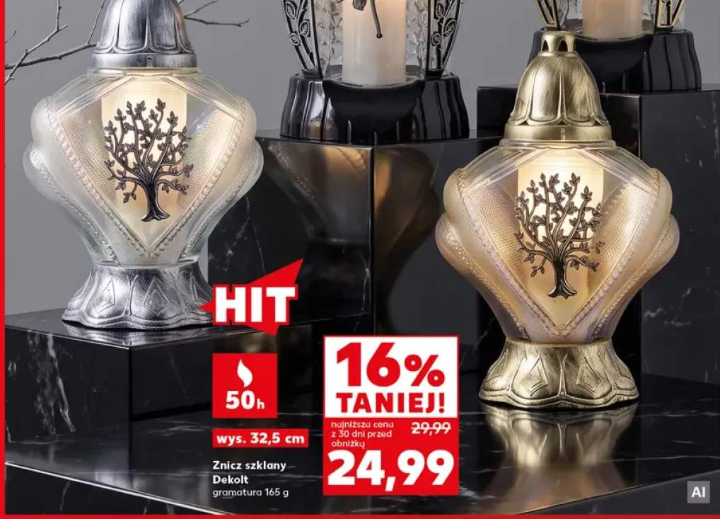 Znicz szklany Dekolt