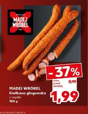 Kiełbasa głogowska z szynki Madej Wróbel