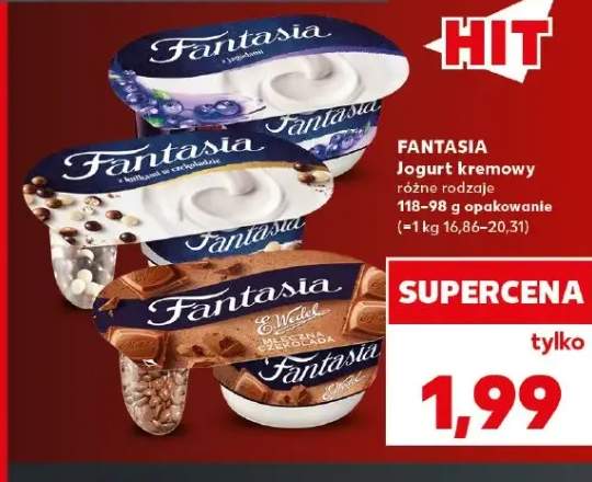 Jogurt kremowy z jagodami Fantasia +2 warianty
