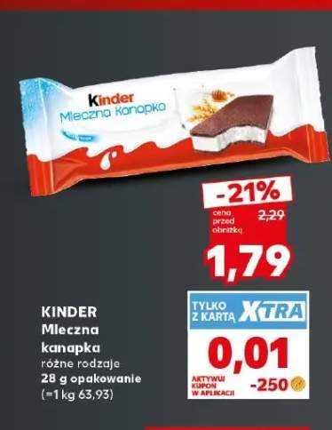 Mleczna kanapka Kinder