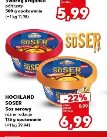 Sos serowy Soser Hot Chili Hochland +1 wariant