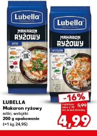 Makaron ryżowy nitki Lubella +1 wariant