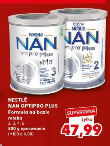 Formuła na bazie mleka NAN Optipro Plus 2 Nestlé +3 warianty