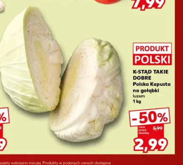 Kapusta na gołąbki polska K-Stąd Takie Dobre