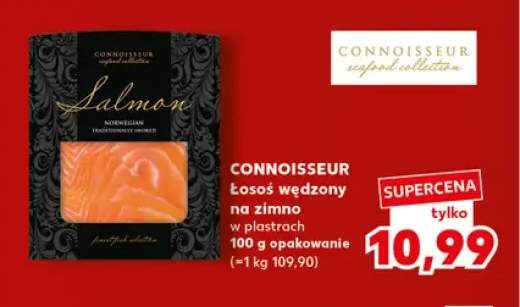 Łosoś wędzony na zimno w plastrach Connoisseur