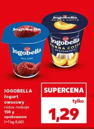 Jogurt owocowy malinowy Jogobella +1 wariant