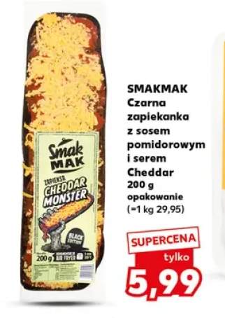 Czarna zapiekanka z sosem pomidorowym i serem Cheddar Smakmak