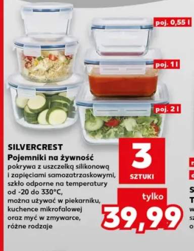 Pojemniki na żywność 3-pak Silvercrest