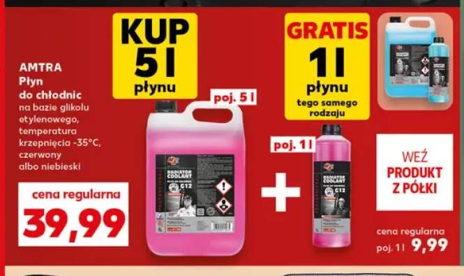 Płyn do chłodnic czerwony Amtra +1 wariant
