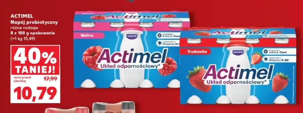 Napój probiotyczny Actimel malina 8-pak +1 wariant