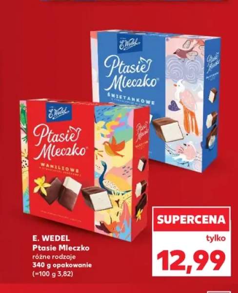 Ptasie Mleczko waniliowe E.Wedel +1 wariant