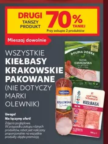 Kiełbasy krakowskie pakowane (nie dotyczy marki Olewnik) +3 warianty