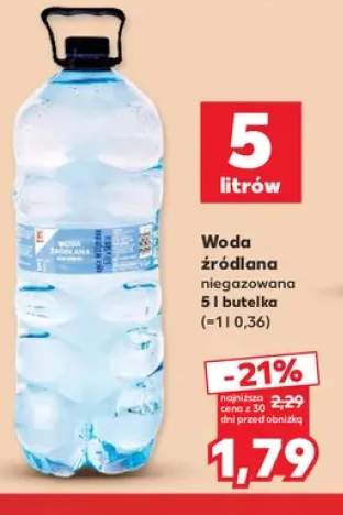 Woda źródlana niegazowana K-Classic