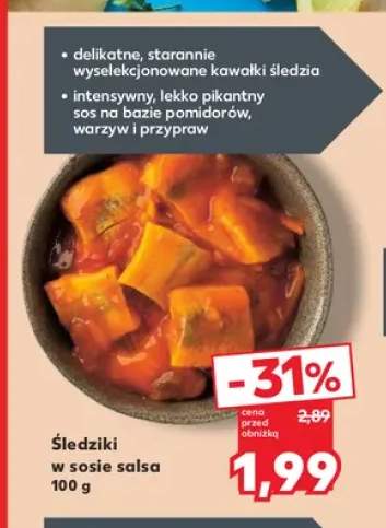 Śledziki w sosie salsa