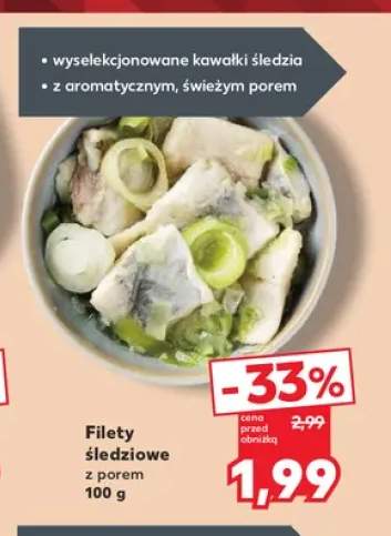 Filety śledziowe z porem