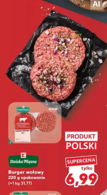 Burger wołowy Stoisko Mięsne
