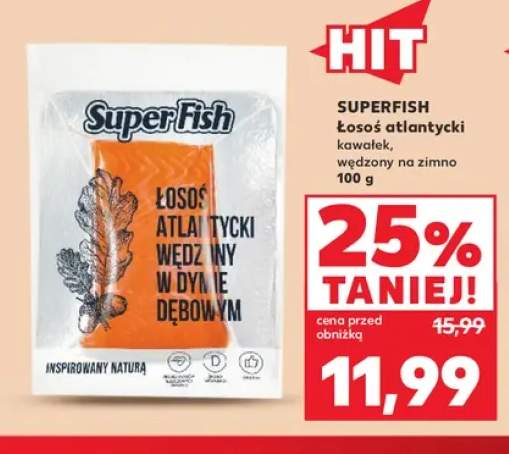 Łosoś atlantycki kawałek wędzony na zimno SuperFish