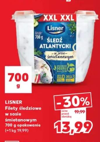 Filety śledziowe w sosie śmietanowym Lisner