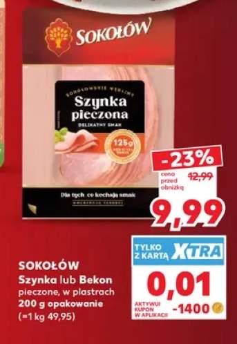 Szynka pieczona w plastrach Sokołów +1 wariant