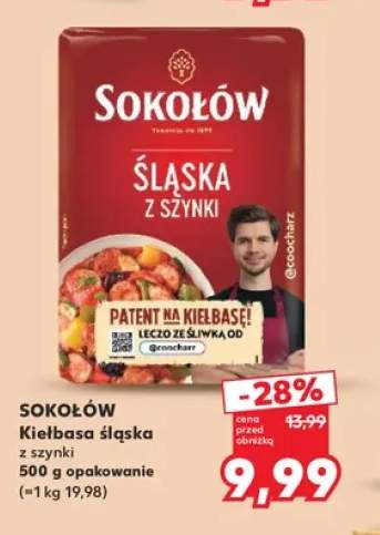 Kiełbasa śląska z szynki Sokołów