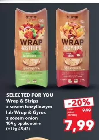 Wrap & Strips z sosem bazyliowym Selected for You +1 wariant