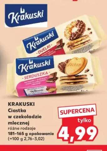 Ciastka w czekoladzie mlecznej Krakuski
