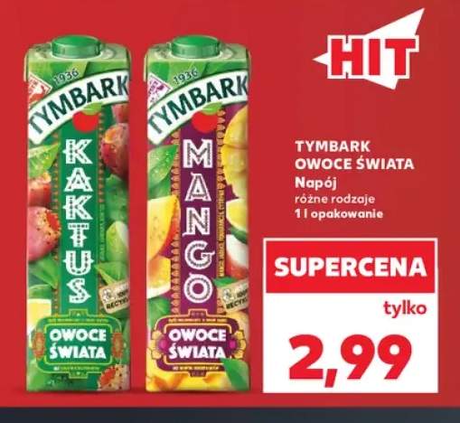 Napój Tymbark Owoce Świata kaktus +1 wariant