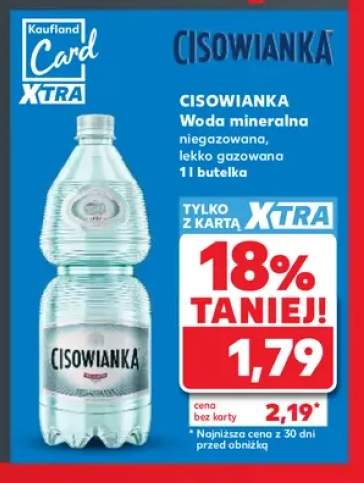Woda mineralna lekko gazowana Cisowianka +1 wariant
