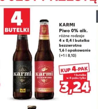 Piwo bezalkoholowe Karmi Classic 4-pak +1 wariant