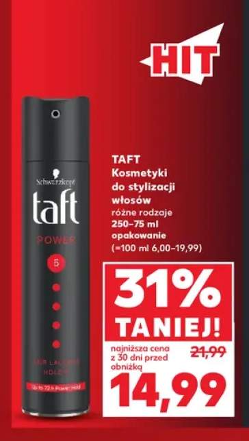 Kosmetyki do stylizacji włosów Taft