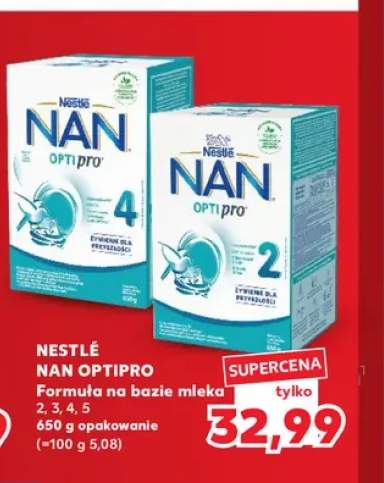 Formuła na bazie mleka NAN Optipro 2 Nestlé +3 warianty