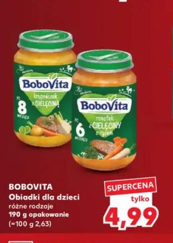 Obiadki dla dzieci rosółek z cielęciny z ryżem BoboVita +1 wariant