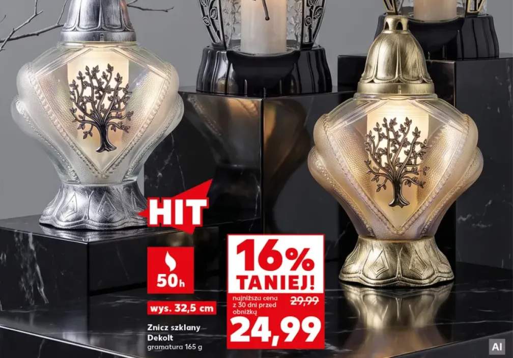 Znicz szklany Dekolt