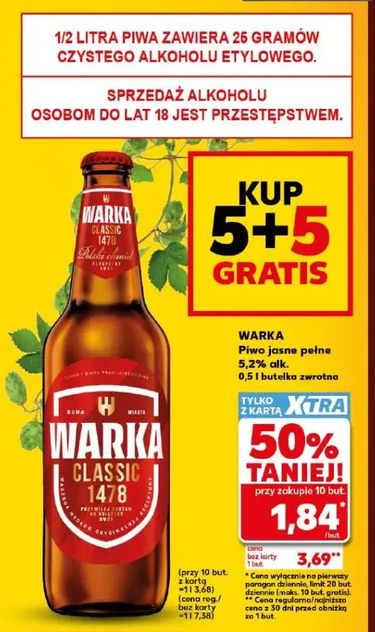 Piwo Warka Classic 1478