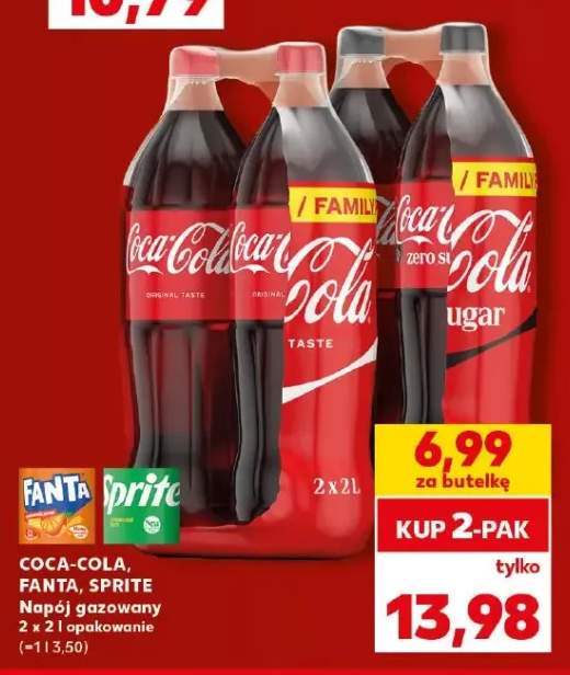 Napój gazowany Coca-Cola Original Taste 2-pak 2 l +3 warianty