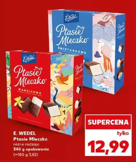 Ptasie Mleczko waniliowe E.Wedel +1 wariant