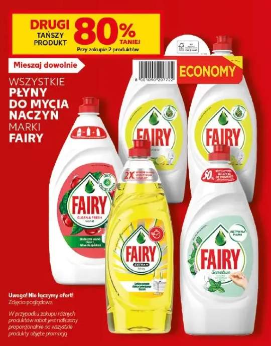 Płyny do mycia naczyń marki Fairy +5 wariantów