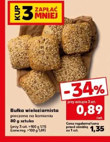 Bułka wieloziarnista pieczona na kamieniu