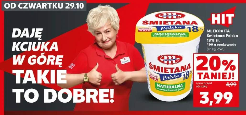 Śmietana Polska Mlekovita 18%